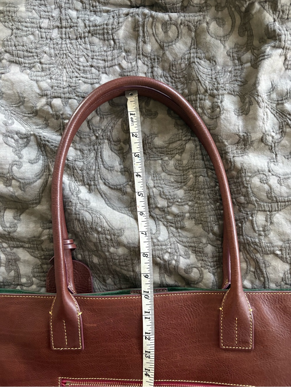 Dooney & Bourke Chestnut Brown Large Leather Shoulder Tote - Picture 12 of 13